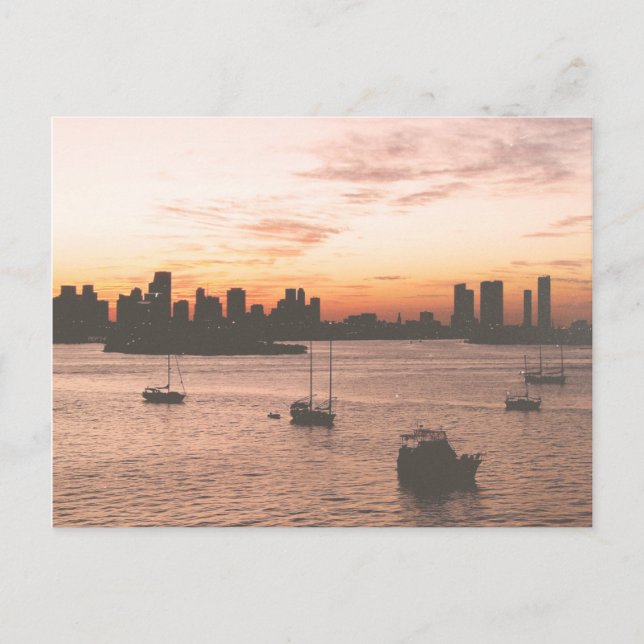 Cartão Postal Vintage Miami Skyline (Frente)