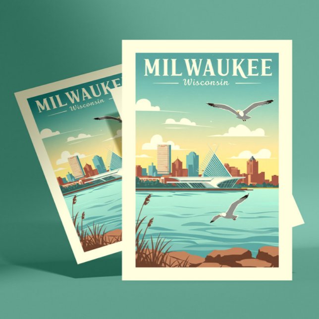 Cartão Postal Vintage Milwaukee Wisconsin (Criador carregado)