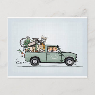 Cartão Postal Vintage Mini Pickup