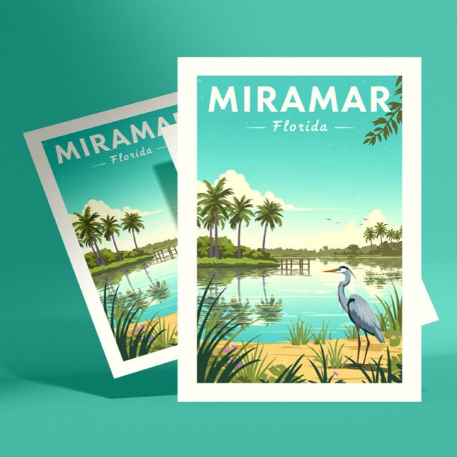Cartão Postal Vintage Miramar Florida (Criador carregado)