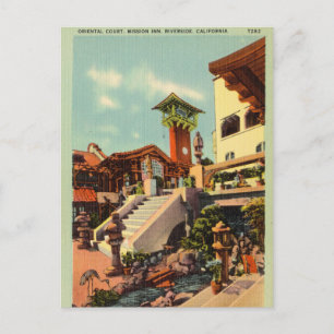 Cartão Postal Vintage, Mission Inn, Riverside, Califórnia