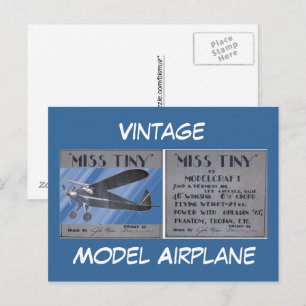 Cartão postal - Vintage, Modelo de Avião