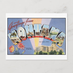 Cartão postal Vintage Montana