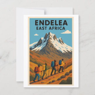 Cartão postal Vintage - Monte Quénia - África Orie
