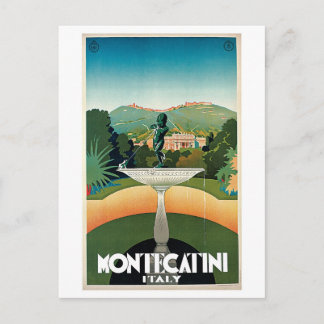 Cartão Postal Vintage Montecatini Anúncio italiano do viagem
