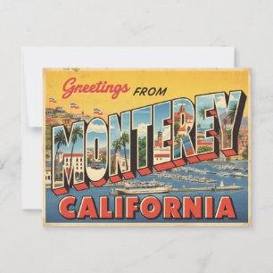 Cartão Postal Vintage Monterey Viagem