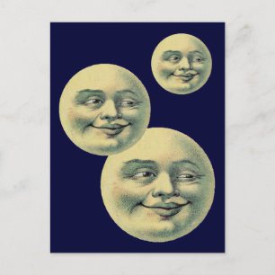 Cartão Postal Vintage Moon