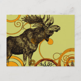 Cartão Postal Vintage Moose