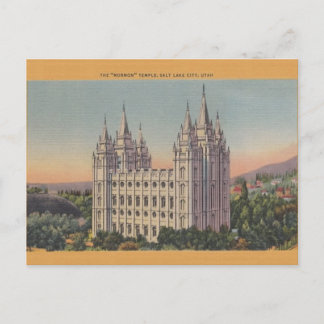 Cartão postal Vintage Mormon Temple Salt Lake City