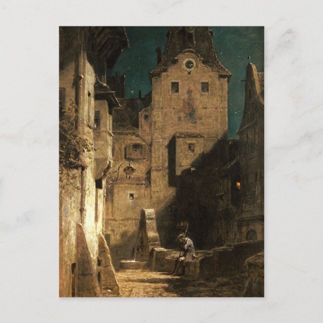 Cartão Postal Vintage Motive - Sleeping Nightwatch - Spitzweg (Frente)
