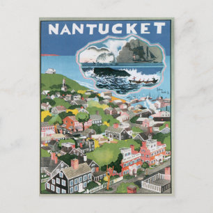 Cartão Postal Vintage Nantucket Massachusetts