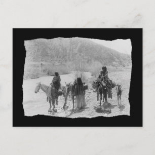 Cartão Postal Vintage Native American Apache