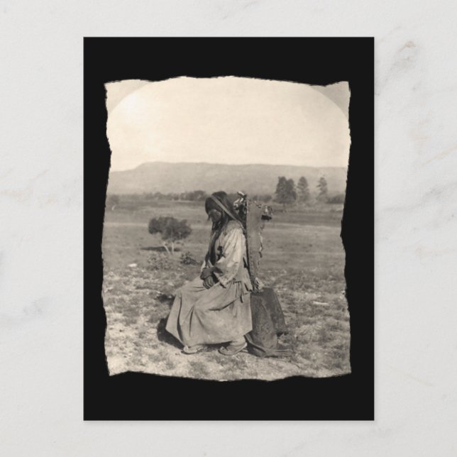 Cartão Postal Vintage Native American Apache (Frente)