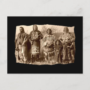 Cartão Postal Vintage Native American Bannock