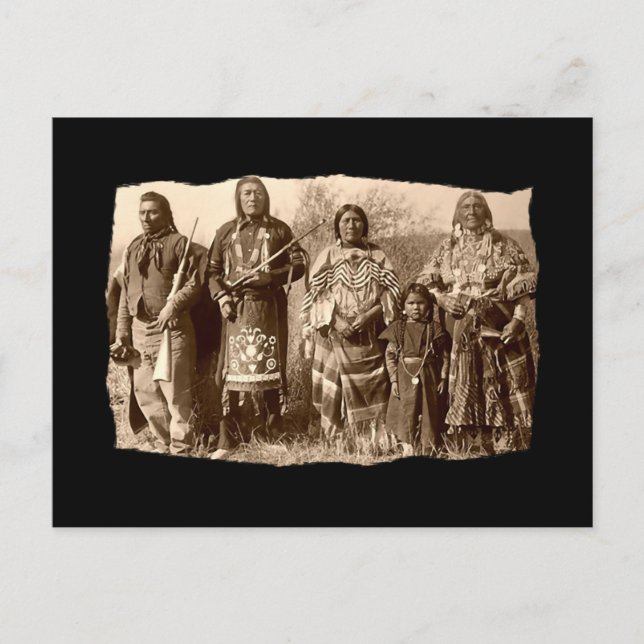 Cartão Postal Vintage Native American Bannock (Frente)