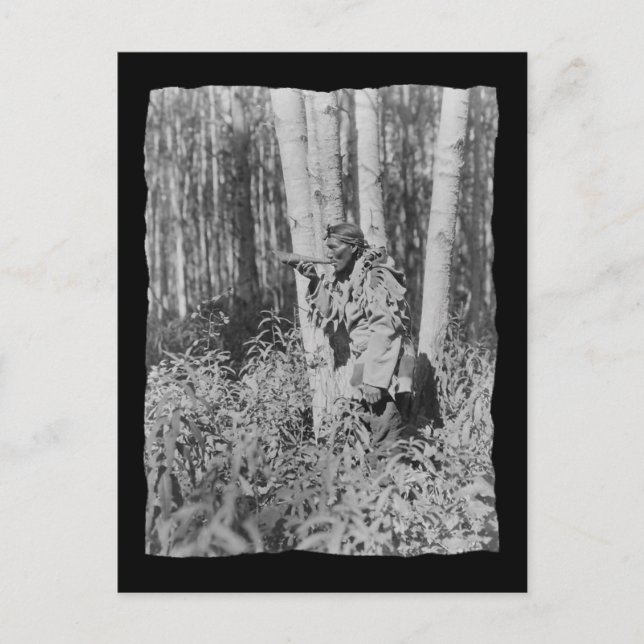 Cartão Postal Vintage Native American Cree (Frente)