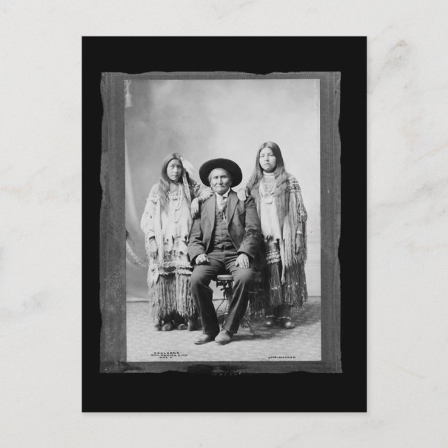 Cartão Postal Vintage Native American Geronimo (Frente)