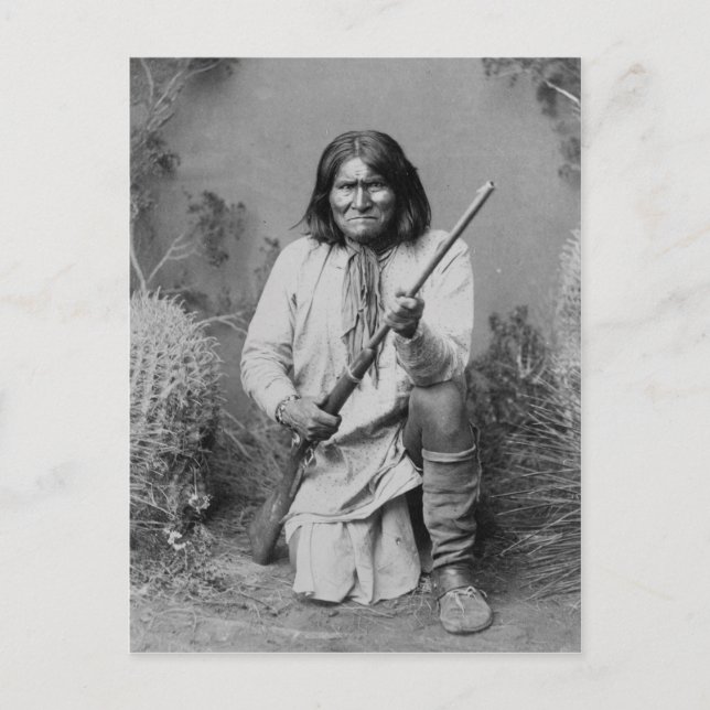 Cartão Postal Vintage Native American Geronimo (Frente)