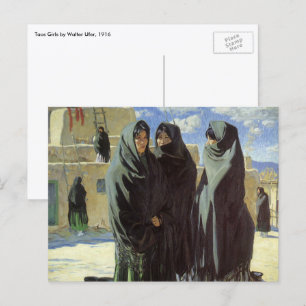 Cartão Postal Vintage Native American, Taos Girls de Walter Ufer