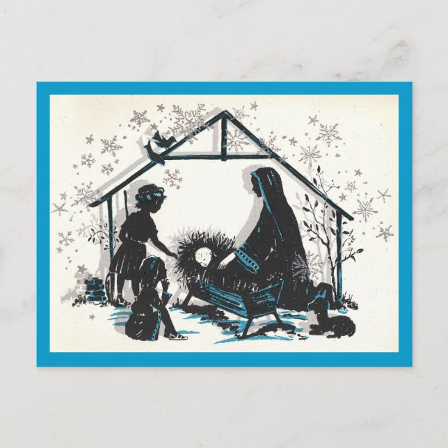 Cartão Postal Vintage Natividade (Frente)