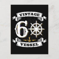 Vintage Navio 60.o Navegação Náutica de Aniversári