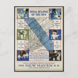 Cartão postal Vintage New England Eclipse Path 193