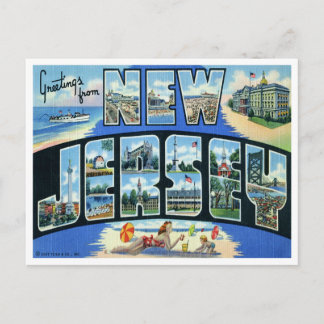 Cartão postal Vintage New Jersey