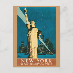 Cartão Postal Vintage New York Viagem Advertisement