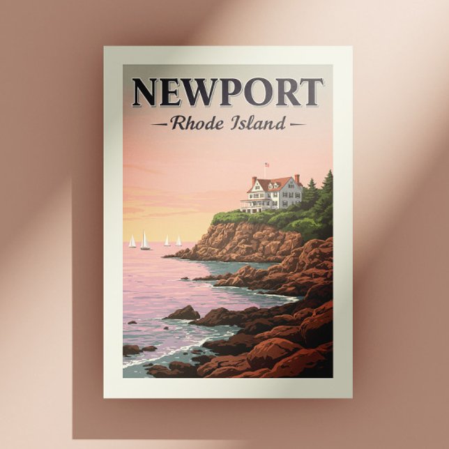 Cartão Postal Vintage Newport Rhode Island (Criador carregado)
