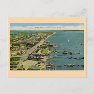 Cartão Postal Vintage North Beach, Corpus Christi, Texas