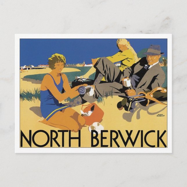 Cartão Postal Vintage North Berwick (Frente)