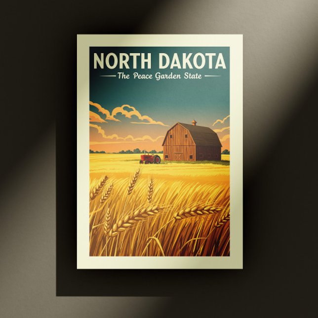 Cartão Postal Vintage North Dakota (Criador carregado)
