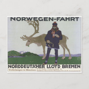 Cartão Postal Vintage Noruen Fahrt