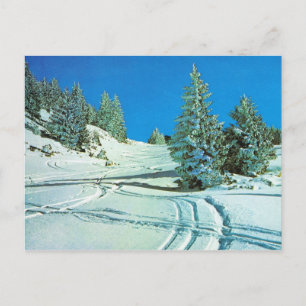 Cartão Postal Vintage Norway, inverno nas montanhas