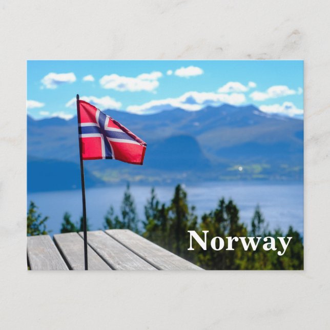Cartão Postal Vintage Norway Travel Tourism (Frente)