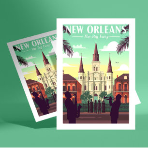 Cartão Postal Vintage Nova Orleans