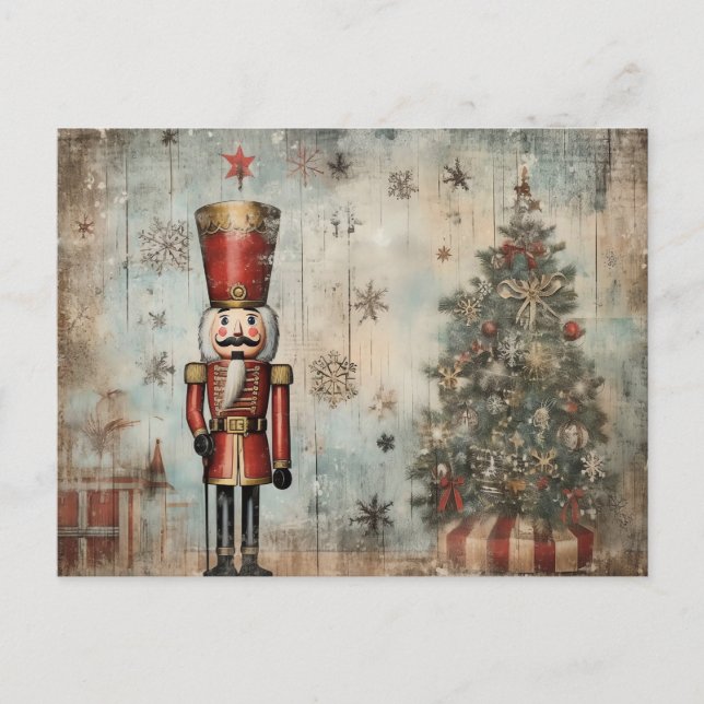 Cartão Postal Vintage Nutcracker Soldier (Frente)