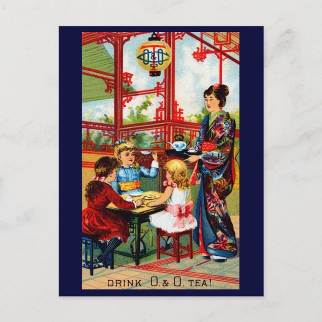 Cartão Postal Vintage O&O Tea (Frente)