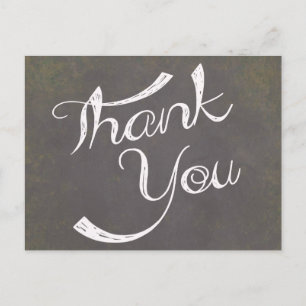 Cartão Postal Vintage Obrigado A Afastar O Quadro Preto