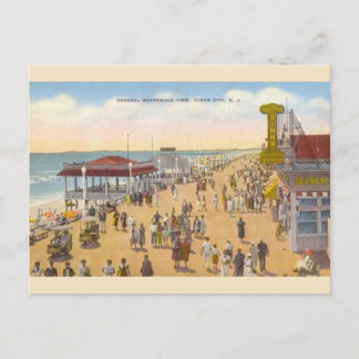Cartão postal Vintage Ocean City New Jersey Boardw
