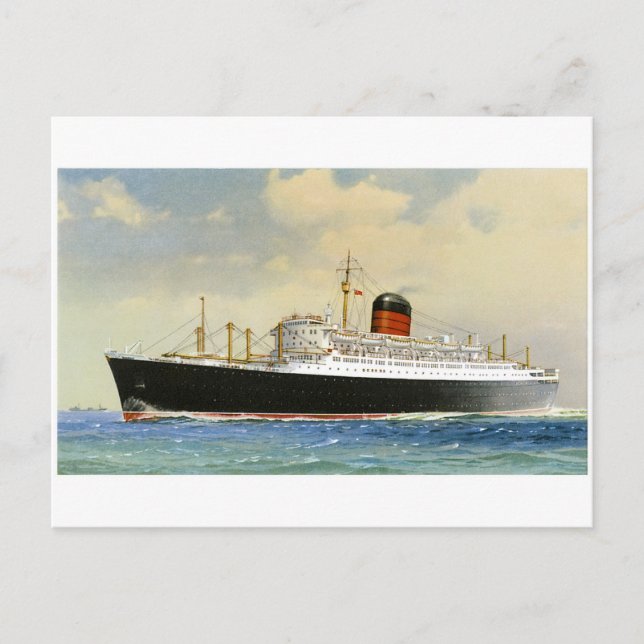 Cartão Postal Vintage Ocean Liner (Frente)