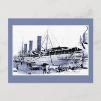 Cartão Postal Vintage Ocean Liner SS Burdigala em Bordéus
