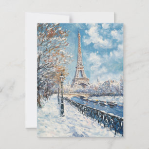 Cartão Postal Vintage Oil Painting Viagem Postcard Paris