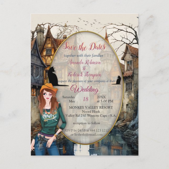 Cartão Postal Vintage Old Amsterdam Art (Frente)