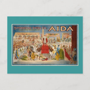 Cartão Postal Vintage Opera Aida Trabalho de arte