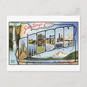 Cartão postal Vintage Oregon