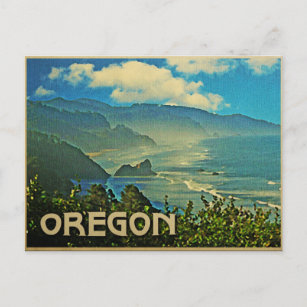Cartão Postal Vintage Oregon Coastline