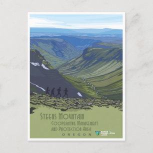 Cartão Postal Vintage Oregon Steens Mountain Viagem