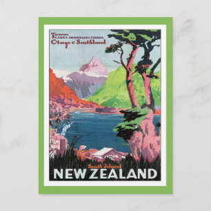 Cartão Postal Vintage Otago Nova Zelândia