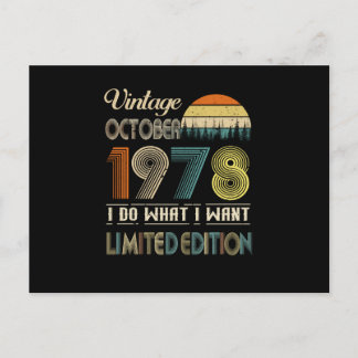 Cartão Postal Vintage outubro de 1978 What I want Limited Editio